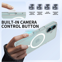 Coque de téléphone transparente magnétique avec animation et chargement sans fil pour iPhone 18 Pro, 18 Pro Max, 15 Pro Max