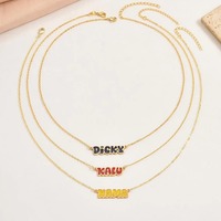 Collar Personalizado de Acero Inoxidable con Cadena Figaro, Joyería para Mujer, Regalo con Nombre Personalizado y Corazón