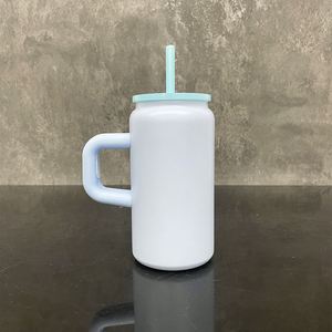 Tazas de Acero Inoxidable de 16 oz con Asa, Color Macaron, con Logotipo Personalizado, Envolturas UV DTF para Vinilo - Product Image 2