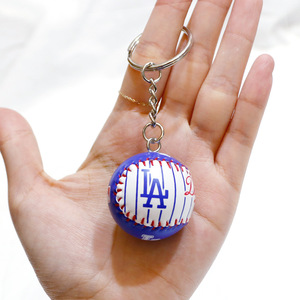 Thiết Kế Mới Bóng Chày Yankees NY Dodgers Túi Charms Búp Bê <span class=keywords><strong>Key</strong></span> Charms 3D Da Móc Khóa - Product Image 2