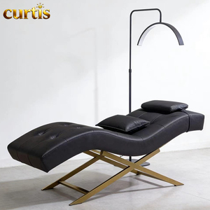 Lit d'esthéticienne pour extensions de cils rose moderne de luxe, chaise de <span class=keywords><strong>salon</strong></span> de beauté rose incurvée pour les sourcils, table de soins esthétiques - Product Image 6
