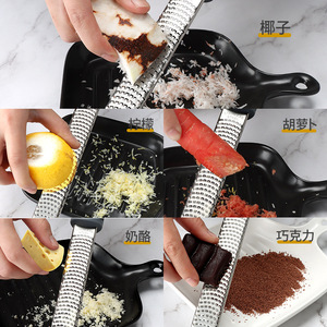 Stainless Steel Lemon Zester Cheese Slicer Multi Function Grater With Brush And Shield For Citrus And Chocolate - Product Image 2
