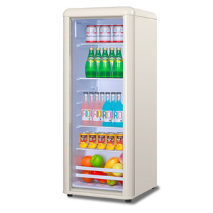 Retro Style Mini Refrigerator 131L With Glass Door Adjustable Thermostat For Beverages And Wine Home Use - Product Image 5