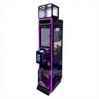 Mini machine de jeu d'arcade à grue à monnayeur, vitrine métallique pour cadeaux