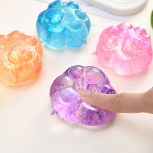 Cartoon Cute Crystal <b>Cat</b> Claw Squeeze Toy Squeeze Stress Ball Soft Decompression <b>Squishy</b> Toy Slow Rebound Squishes Toys for Kids - Product Image 4