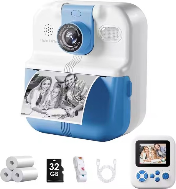 New Hot Selling Kids Cameras Digital 2 Inch Screen Instant Print Small Camera Digital Mini Cute Toy Christmas Gift Educational