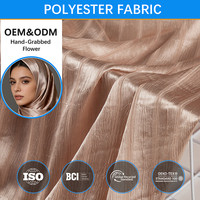 Tissu en polyester plissé à la main effet froissé, type Ankara, pour robes, non conducteur, résistant aux plis, 95 g/m²