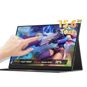 צג נייד עסקי Eimio בגודל 15.6 אינץ' LCD ברזולוציה 1920*1080p וקצב רענון 60Hz עם מסך מגע, חיבור <span class=keywords><strong>Type</strong></span>-<span class=keywords><strong>C</strong></span>, פאנל H-IPS, הרחבת מסך למחשב נייד, Plug & Play, OEM - Product Image 1
