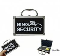 Étui de transport personnalisé pour alliances, idéal pour les cadeaux de porteur d'alliances, valise d'aventure, mini boîte de rangement en aluminium