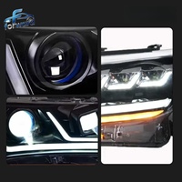 Phare avant à triple LED amélioré pour Lexus LX570 (2016-2021) Version US - Super lumineux 12V avec DRL en forme de L 6000 Lumens