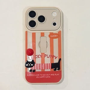 Stealth pull out <b>ring</b> holder stripe <b>cat</b> lucky puppy dog cute cartoon mobile phone case cover for iPhone 13 14 15 16 17 pro max - Product Image 6