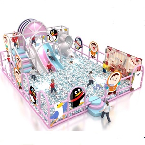 Playhouse équipement de terrain de jeu intérieur <span class=keywords><strong>maison</strong></span> de jeu en plastique avec toboggan - Product Image 1