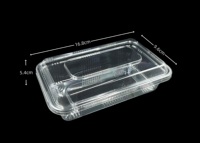 Boîte alimentaire rectangulaire jetable en plastique PET transparent pour pâtisserie danoise, gâteau Red Velvet, gaufrette, pain (personnalisable)