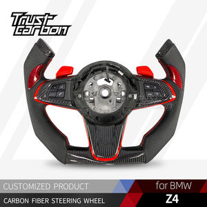 Volante Deportivo de Fibra de Carbono Personalizado Estilo F1 con Agarres de Cuero Perforado para <span class=keywords><strong>BMW</strong></span> <span class=keywords><strong>Z4</strong></span> E89 2010-2017 SDrive 28i <span class=keywords><strong>30i</strong></span> 35is - Product Image 2