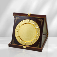 Prix de gros Plaque en bois foncé Award Plaque d'or Plaque souvenir vierge Haute qualité Travail lourd Cadeau Plaque Award