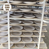 Assiette en céramique américaine non toxique, lavable, motif personnalisé, forme poisson, 6 à 10 pièces, vente en gros de Noël