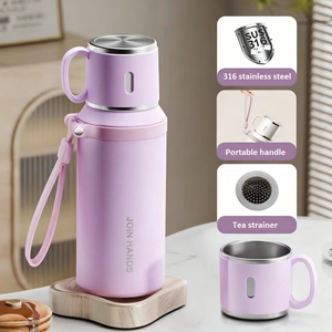 600ml Stainless Steel Vacuum Insulated Water Bottle Tumbler for <b>Hot</b>/<b>Cold</b> Drinks Business Gift - Product Image 5