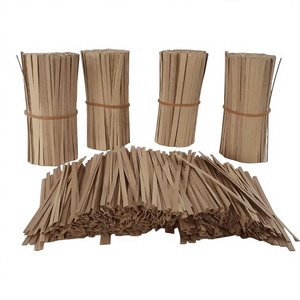 Attaches en papier biodégradables et écologiques de qualité supérieure, 20 cm, pour la fixation de produits chocolatés et l'emballage cadeau - Product Image 1