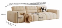 Neue billige High-End-Möbel Minimalismus Schnitts ofa Wohnzimmer möbel 4 5 Sitz Luxus Samt Creme Stil Sofa