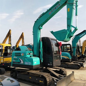 Used KOBELCO SK75 Crawler Mini Excavator 7Ton SK75-8 <b>Second</b>-<b>hand</b> Farm Digger 90% New Used Machine for Sale - Product Image 3