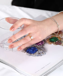 क्लासिक फैशन अंडाकार कट डायमंड रिंग 925 स्टर्लिंग चांदी सगाई गहने क्यूबिक जिरकॉन महिलाओं के लिए शादी बैंड के छल्ले - Product Image 6