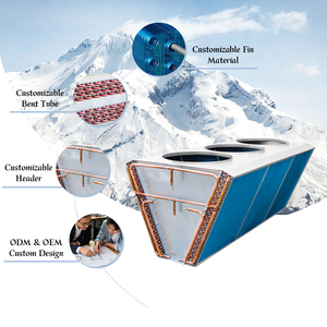 Tùy chỉnh kích thước/vật liệu v-loại ống đồng ư<span class=keywords><strong>a</strong></span> nước nhôm vây ngưng tụ Thiết bị làm lạnh ngưng tụ đơn vị ISO - Product Image 2