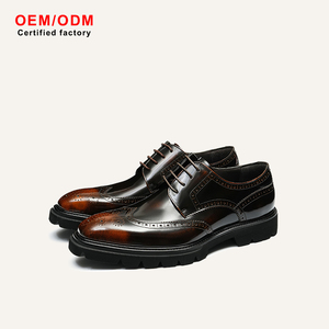 OEM Custom Men's Business Oxfords Lace-up Pointed Toe Comfort Laser Carving Waterproof Breathable Anti-Slip Formal <b>Shoes</b> - Product Image 1