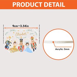 Medallón <span class=keywords><strong>de</strong></span> <span class=keywords><strong>Cascanueces</strong></span> Acrílico Personalizado Colorido Impreso, Adorno Colgante Lucite <span class=keywords><strong>Ballet</strong></span>, Adornos DIY para Árbol <span class=keywords><strong>de</strong></span> Navidad - Product Image 4