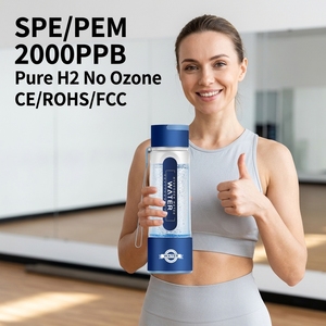 Bouteille <span class=keywords><strong>d</strong></span>'<span class=keywords><strong>eau</strong></span> hydrogénée à haute concentration 2000PPB, 450 ml, technologie SPE PEM DuPont, <span class=keywords><strong>appareil</strong></span> <span class=keywords><strong>ioniseur</strong></span> <span class=keywords><strong>d</strong></span>'<span class=keywords><strong>eau</strong></span> hydrogénée portable - Product Image 1