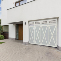 Porte de Garage en Acier de Luxe Moderne à Vue Complète, Couleur Applique Automatique