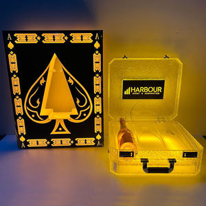 Exhibidor de Botellas LED Acrílico Personalizado con Diseño de As de Espadas, Servicio <span class=keywords><strong>VIP</strong></span>, Exhibidor de Botellas de Champán, para Bar, Fiesta, KTV, Presentador de Botellas con Luz - Product Image 4