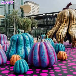 Résine de galvanoplastie végétale créative personnalisée artisanat décoration de la maison en gros sculpture de <span class=keywords><strong>graffiti</strong></span> de citrouille de jardin en fibre de verre - Product Image 5