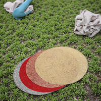 Tapis de table de cuisine en plastique tissé durable, imperméable et antidérapant, type papier, diamètre 38 cm, pour la décoration quotidienne des repas