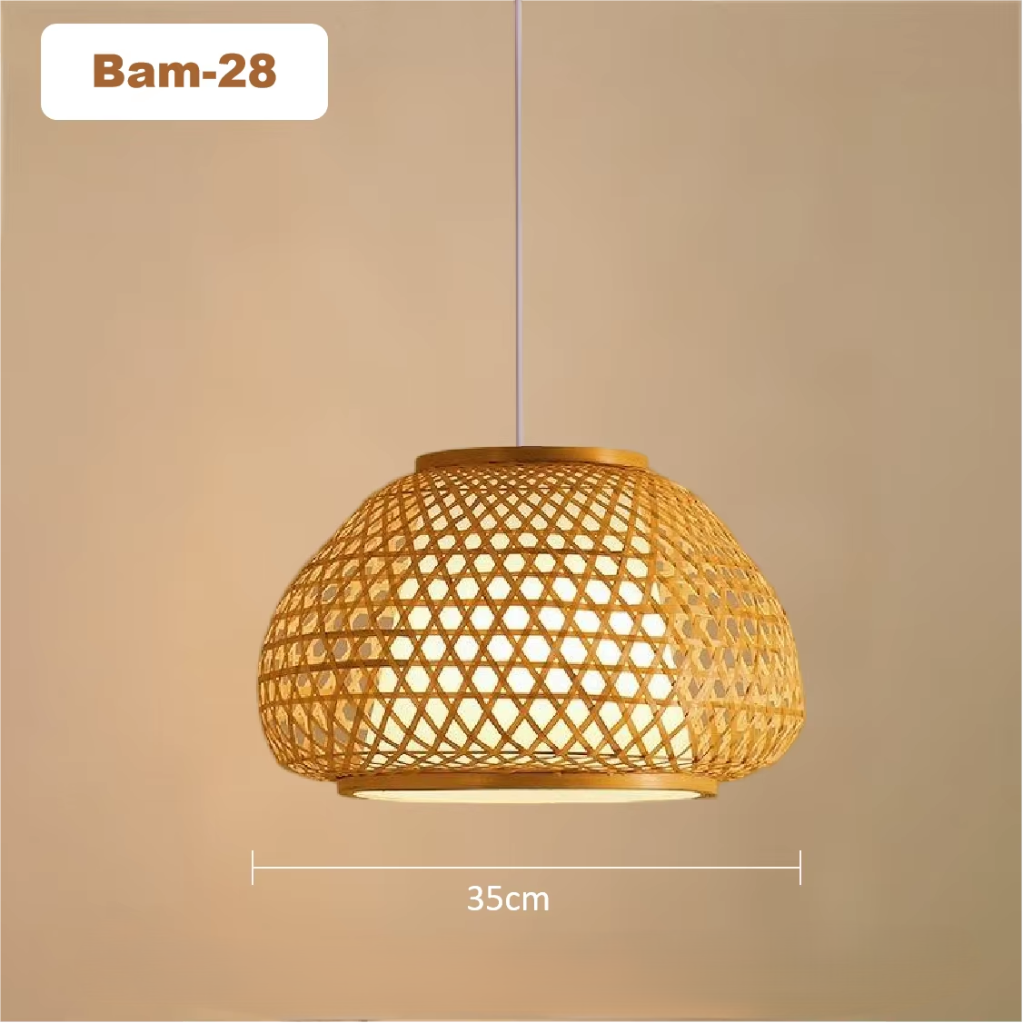 Handmade Woven Natural Bamboo Pendant Ceiling Lights Rattan Chandelier