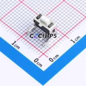 TS02-CBW0FH5.0 Tactile Switch Through hole-4P,7.4x4.3mm Switch Single Pole Single Throw Rectangle Button 2.5N Through Hole - Product Image 1