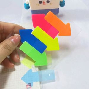 Color Fluorescent Sticky Notes PET Sticky Notes Message Paper Tear-off Indicator Index <b>Bookmark</b> Stickers - Product Image 6