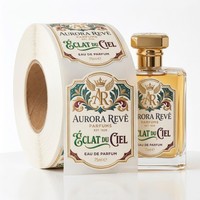 Étiquettes de parfum cosmétique personnalisées de qualité supérieure, vernis mat BOPP, estampage à chaud doré, gaufrage, résistantes aux produits chimiques et à l'alcool, pour flacon de parfum