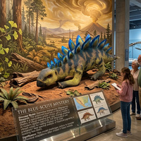 Stegosaurus Animatronik Realistis dengan Remote Control, Versi Terbaru yang Dapat Berjalan dan Melompat, Ukuran Dapat Disesuaikan, untuk Taman Petualangan