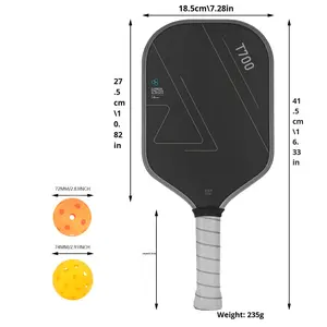 Nuevo Core <span class=keywords><strong>Supan</strong></span> superficie rugosa personalizada 16mm de espesor TFP GEN4 actualización Toray T700 fibra de carbono Pickleball Paddle más giro - Product Image 2