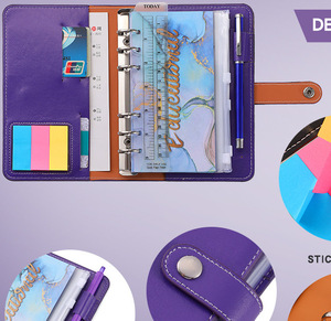 Carnet de notes A6 en cuir PU marbré, enveloppes de billets pour la planification de l'argent avec feuilles de Budget de frais - Product Image 1
