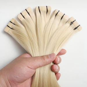 Cheveux vierges européens en gros, double trame, 100% cheveux humains Remy, extensions de cheveux à bandes adhésives régulières avec cuticules alignées - Product Image 3