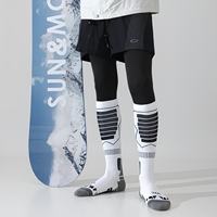 Chaussettes de compression longues professionnelles pour hommes, avec semelle en tissu éponge, pour l'entraînement de football, le ski, l'alpinisme, le cyclisme, la course à pied, l'été, ODM