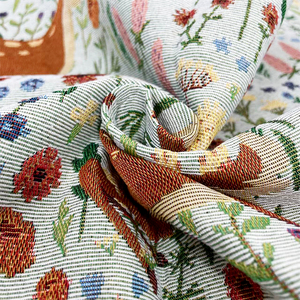 สีเขียว,สีฟ้าและสีม่วงสัตว์สวนสัตว์กวางพรมผ้าเบาะโดยผ้าหลา Jacquard - Product Image 6