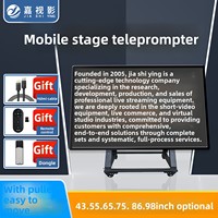 Téléprompteur de scène JiaShiYing WT43 avec grand écran sur pied pour discours, interviews, diffusions en direct, événements, portable