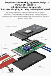 ชุดจัดการแบตเตอรี่อัจฉริยะ EU stock JK BMS 1A 2A Active Balance 8S 16S 24S Lifepo4 200a Smart BMS สำหรับระบบจัดเก็บพลังงาน - Product Image 2
