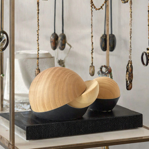 Bolas de Madera Grandes de 12-15 cm, Redondas, Naturales, sin Acabado, Color Madera, FAIZA CRAFT FC-8126 para la Fabricación de Joyería - Product Image 4