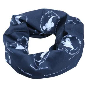 Custom Logo Nek Warmer Gezicht Schedel 100% Polyester Microfiber Buis Bandana Multi-Fuctional Snood