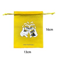 Sacs cadeaux fantaisie en velours avec cordon de serrage, logo de marque personnalisé, pour jouets d'enfants