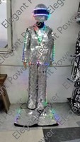 2024 Halloween miroir Costume échasses marcheur led Robot costume Costume pour DJ fête Performance spectacle danse fête carnaval fête