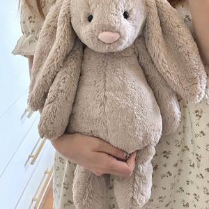 Jouet en peluche lapin à oreilles tombantes en tissu polyester à motifs floraux, lapin aux longues oreilles, jouet de confort pour enfants, cadeau d'anniversaire, 31-50 cm, vente en gros - Product Image 1